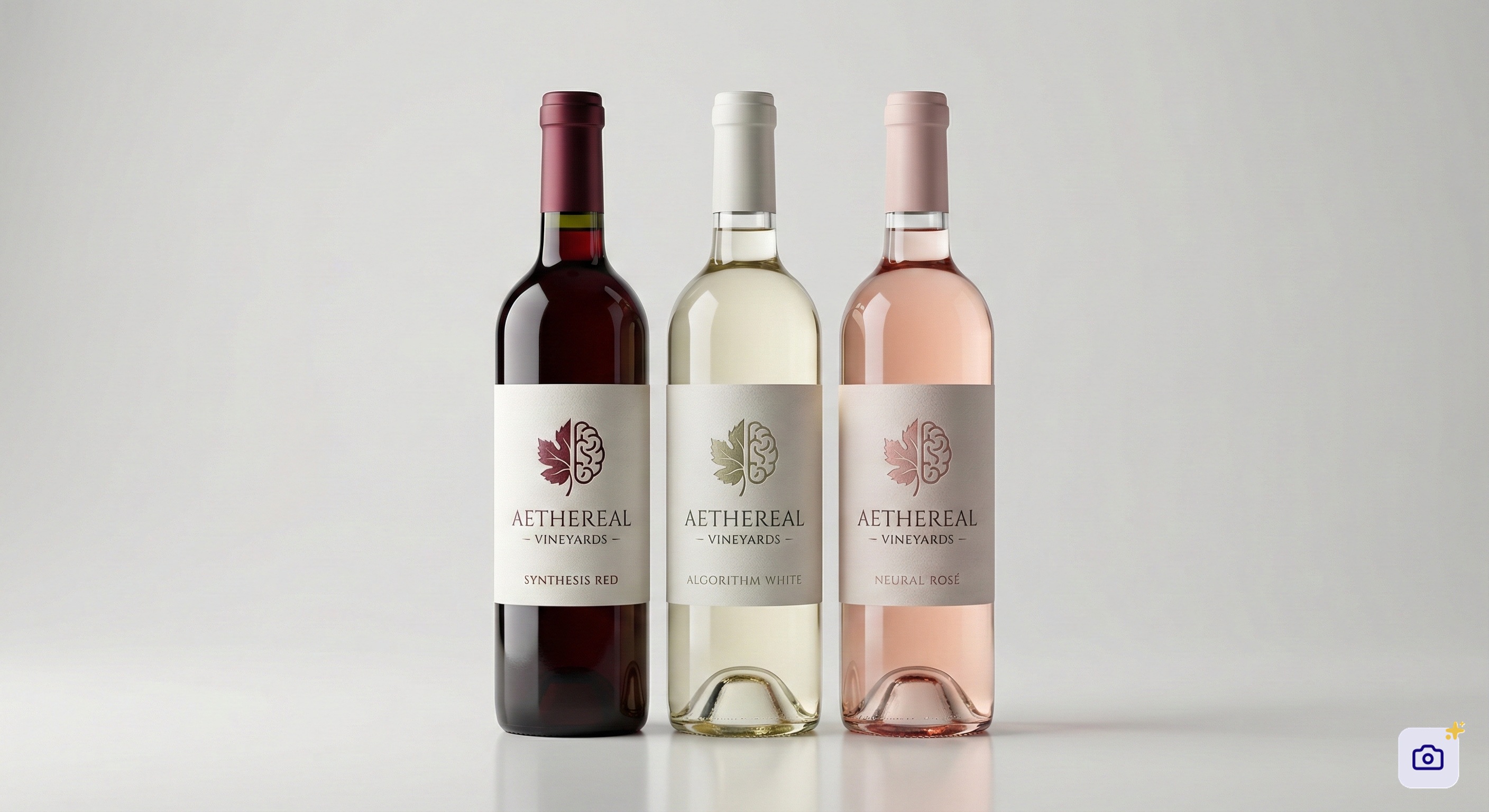 Collection de 3 bouteilles vin HD générées par IA